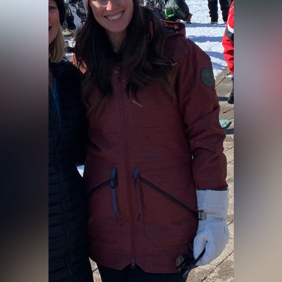 Women's Dark Red Ski & Snowboard Jacket - Picture 6 of 6